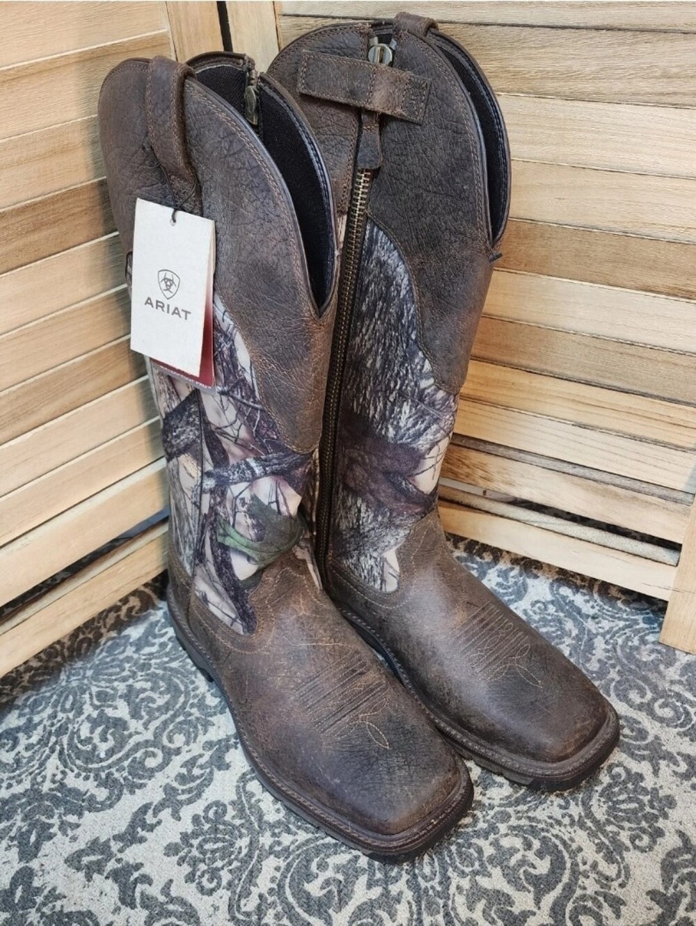 Ariat Conquest Snakeboot Waterproof Hunting Boots Men’s 12EE Camo Leather NEW